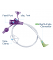 12" RA Connector w/Purple Y-Port (MiniONE FS Purple Adapter)