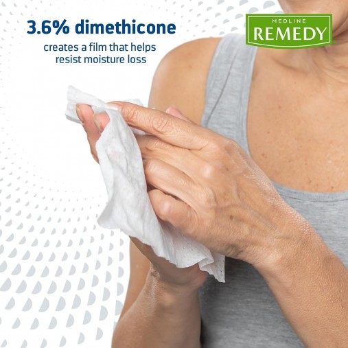 Medline Remedy Clinical Prevent Barrier Cream Cloth, Fragrance Free, 8/pack
