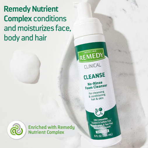 Medline Remedy Clinical No-Rinse Foam Cleanser