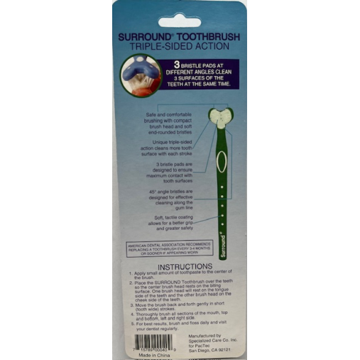 Surround Toothbrush (Triple Headed) Adult