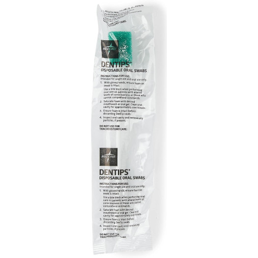 Medline Dentips Treated Oral Swabs with Dentifrice