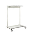 Revolution 10 Arm Mobile Apron Rack
