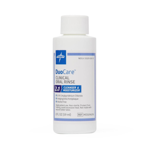 Medline DuoCare Clinical 2-in-1 Oral Rinse, 2oz