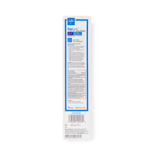 DuoCare Oral Care Single-Use Trays with Suction Toothbrush