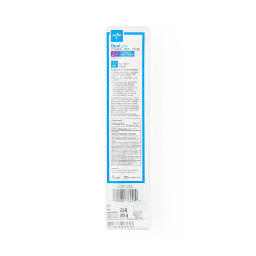 DuoCare Single-Use Oral Care Tray Kit with 2 Suction Swab